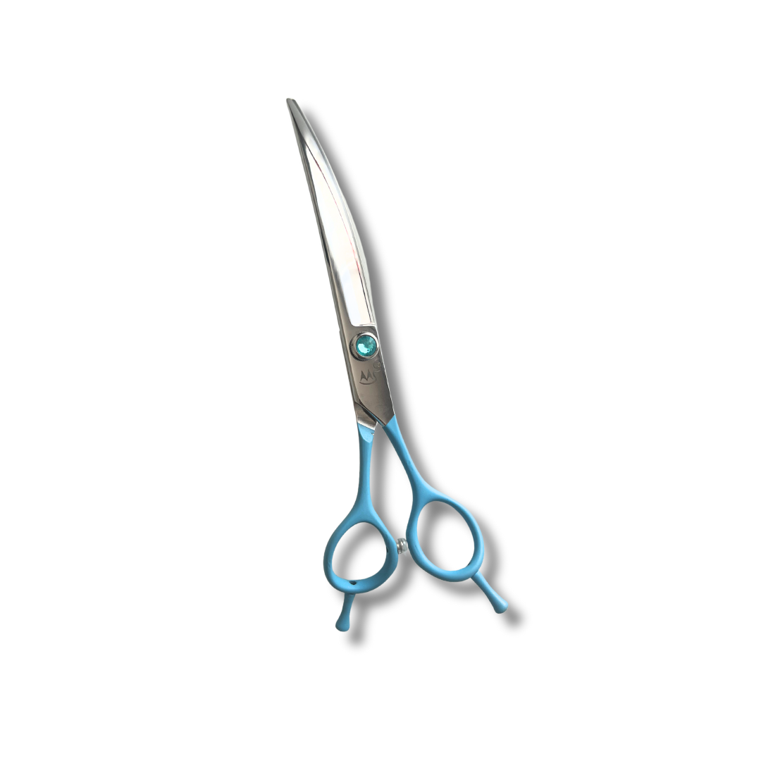QD-75 serrated professional micro-teeth curved scissors 7.5"