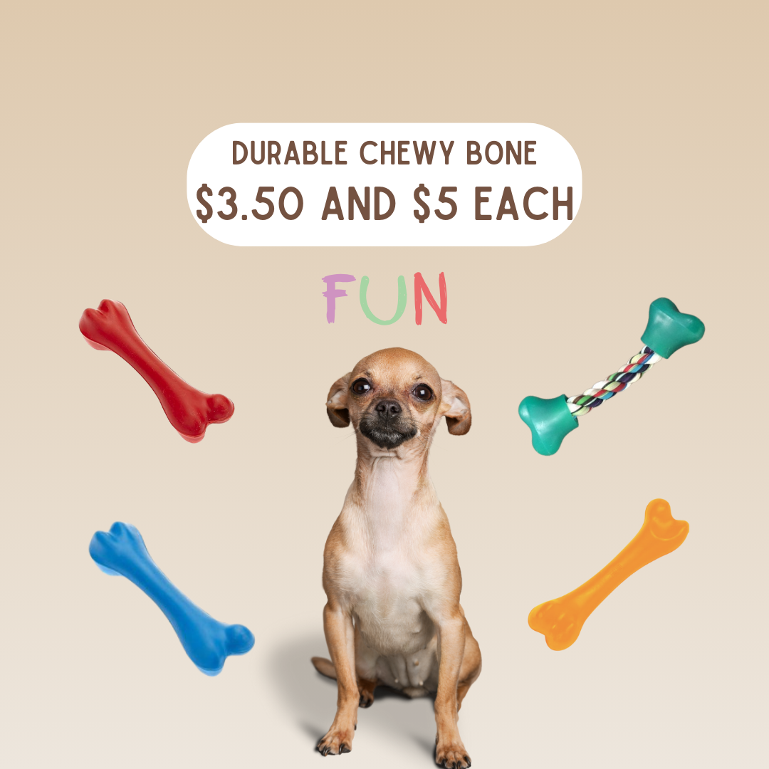 Chewy bone dog toy