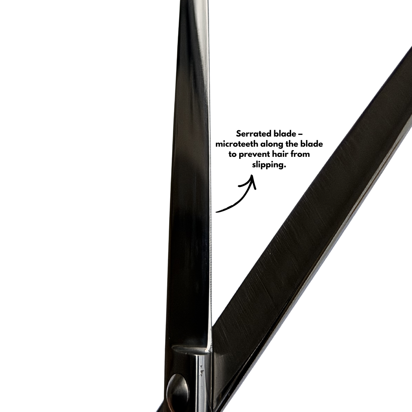 HI - 75 serrated professional micro-teeth straight scissors 7.5"